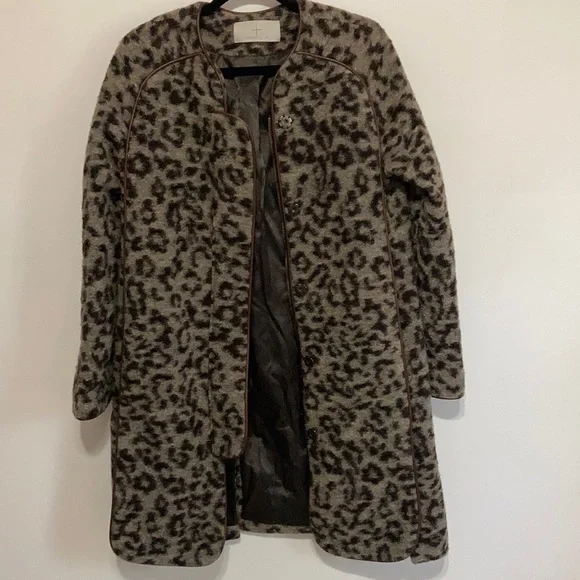 Thakoon Addition Leopard Wool Coat - Picture 3 of 5